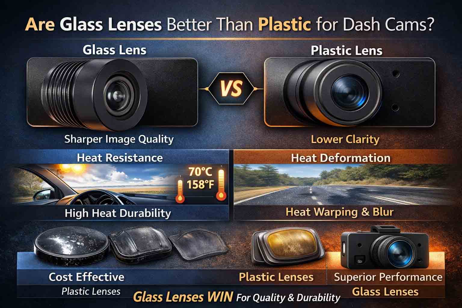 Are Glass Lenses Better Than Plastic for Dash Cams?